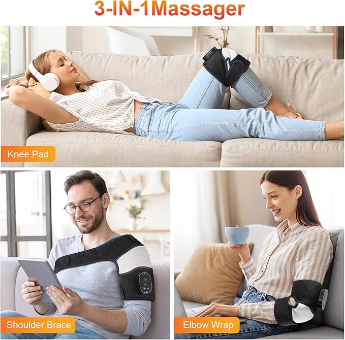 Joint area massager with vibration settings and simple controls