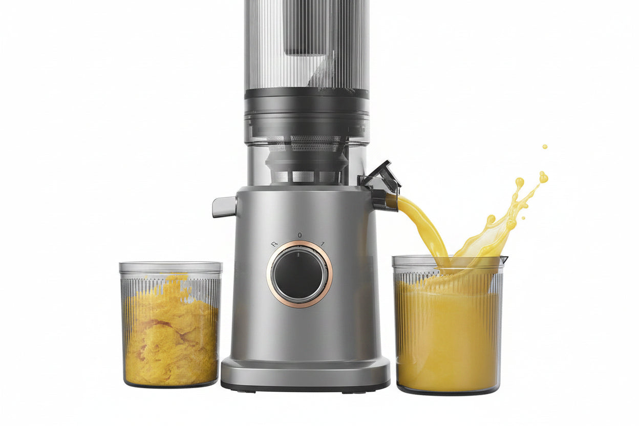 Juicer machine with pulp separation for fruit and vegetable juice