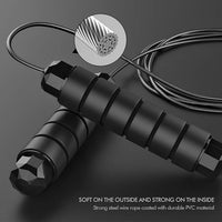 Adjustable jump rope for cardio, weight loss, and home gym use