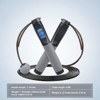 Adjustable fitness skipping rope suitable for adults and kids