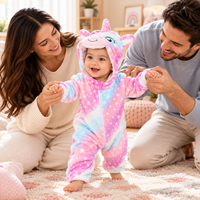 Soft-looking hooded outfit featuring scattered stars across the fabric