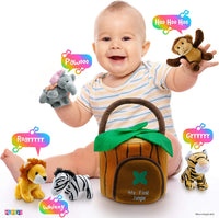 Jungle Animal Carrier Toy Set For Kids