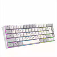 Front view of K701 68-key wired RGB keyboard