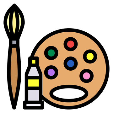 Arts and crafts category icon for creative supplies and activity products