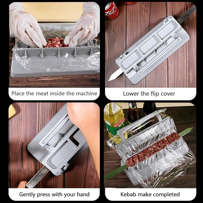 Kebab maker mould for preparing skewer-style recipes