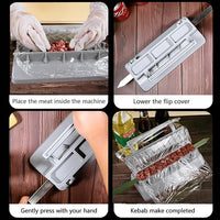 Kebab maker mould for preparing skewer-style recipes