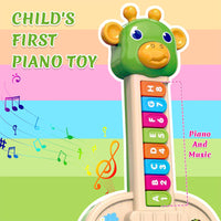 Kids animal sound piano guitar toy with buttons, lights and sensory activity play