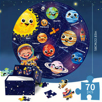 Astronomy puzzle game for kids learning activities