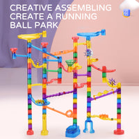 Kids ball track construction toy set marble run