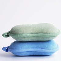 Baby Bath Sponge in Use for Gently Washing Toddler’s Skin