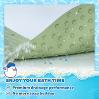 Side View of Anti-Slip Toddler Bathtub Mat with Soft Rubber Surface