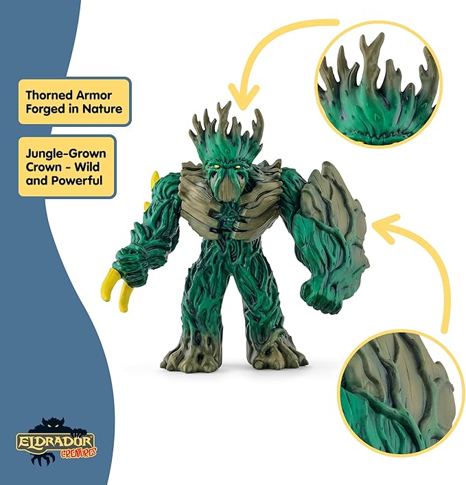 Kids Battle Figurine Toy – Jungle Emperor 6” Action Figure with Movable Arms and Shield