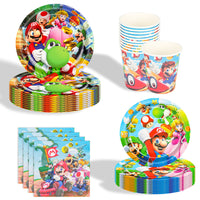 Kids birthday party decoration set with banner tablecloth and party supplies