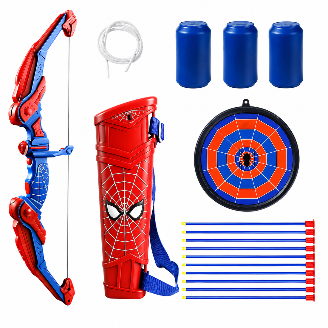 Kids bow and arrow set LED spider theme toyKids bow and arrow set LED spider theme toy