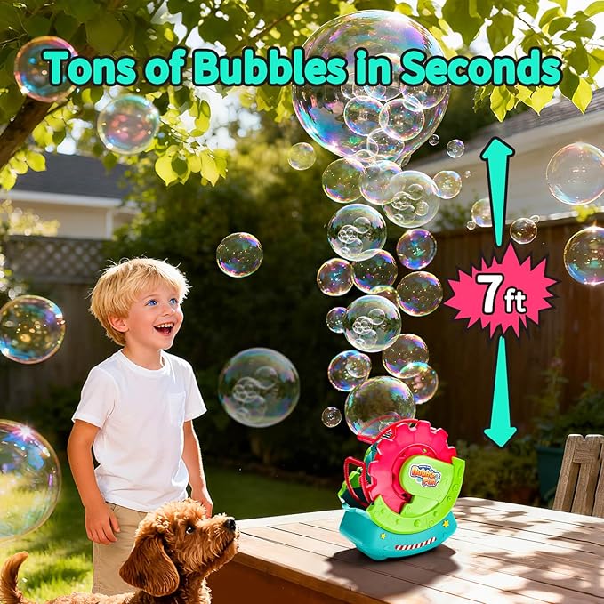 Kids bubble machine for party favors birthday celebrations and gifting