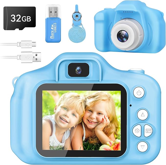 Kids digital camera blue for boys and girls
