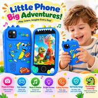 Kids camera phone with built-in games and an interactive touchscreen menu.