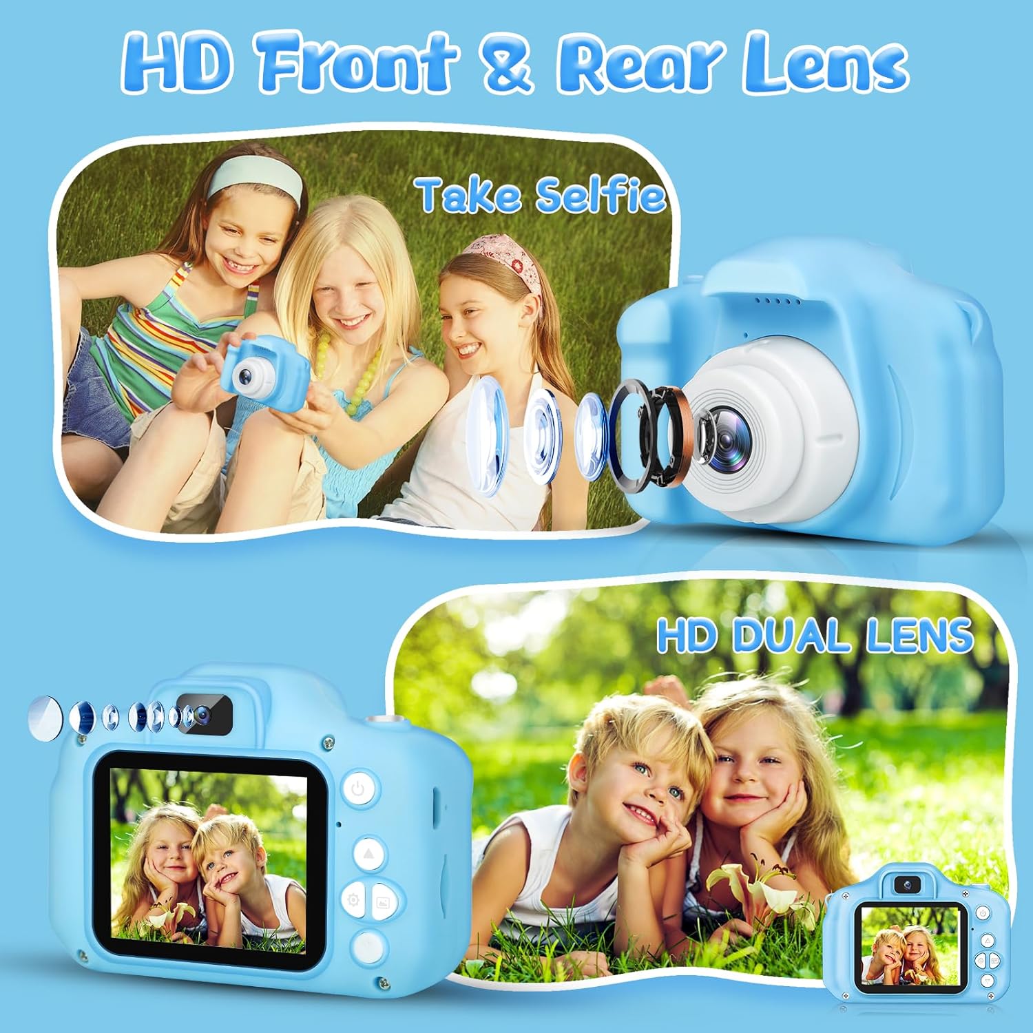 Kids camera with 32GB SD card included