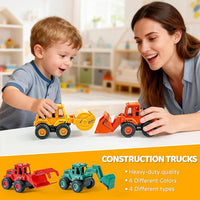 Kids construction toy trucks colorful vehicle set