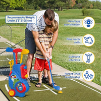 Kids coordination golf toy activity