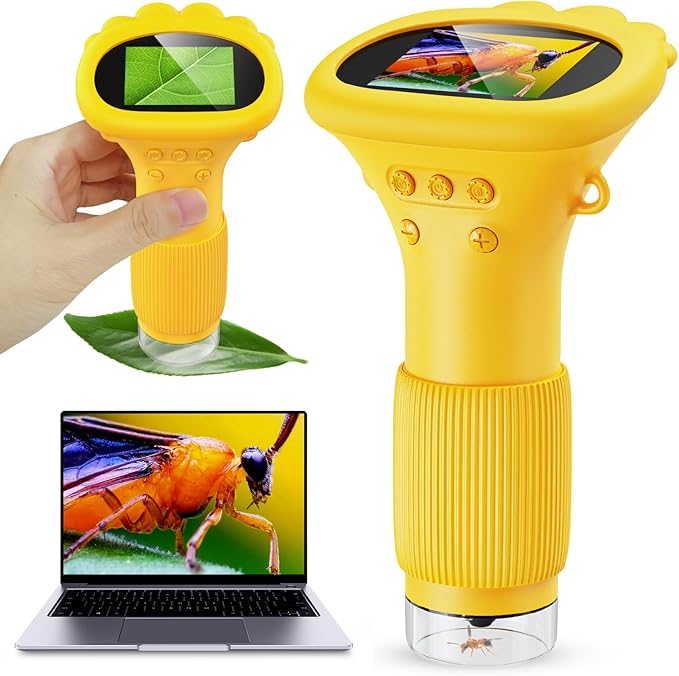 Kids digital microscope 1000X portable STEM science toy