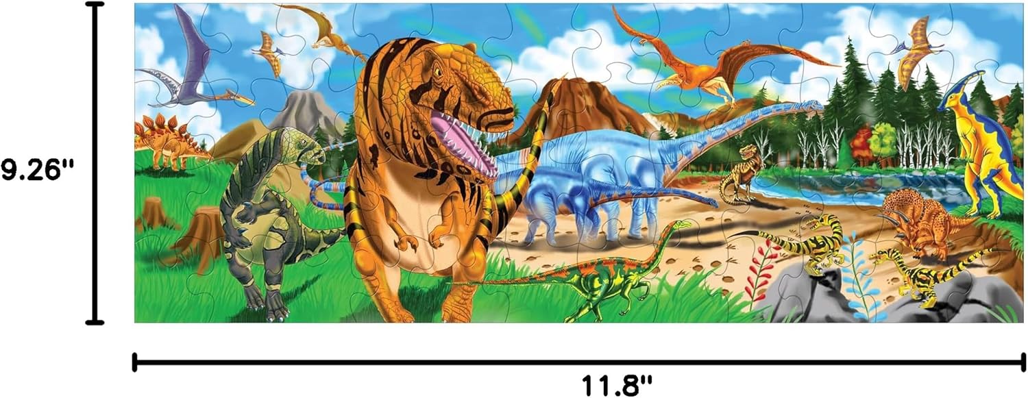 Kids Dinosaur Puzzle – Jumbo 48 Piece 4 Feet Long Jigsaw for Preschoolers