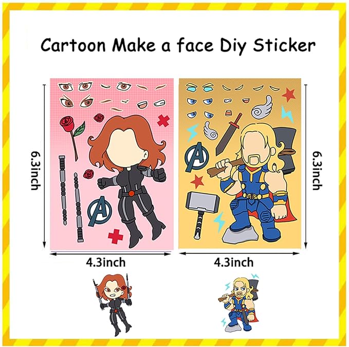 Kids DIY art craft stickers for school projects and home activities