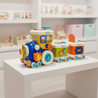 Kids early development matching toy with colorful shapes for interactive learning time
