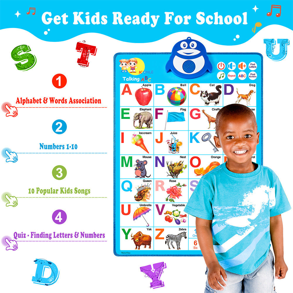 Kids educational wall chart learning toy for preschool