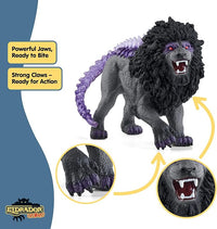 Kids Fantasy Figurine Toy – Mythical Shadow Lion Action Figure with Transparent Tail