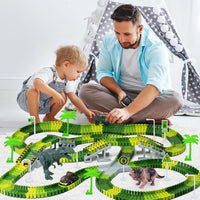 kids flexible track dinosaur toy set for fun and learning