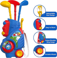 Kids golf toy set with clubs and balls