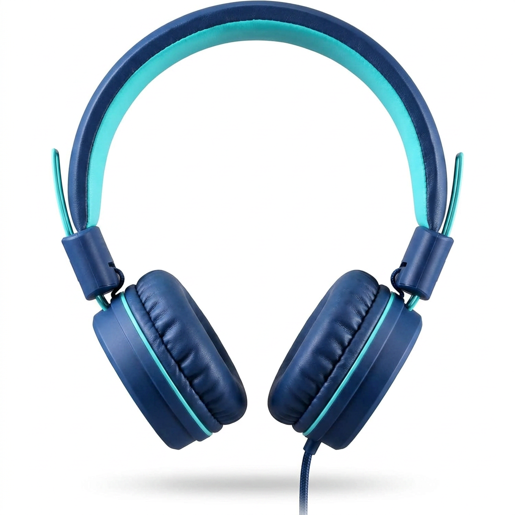 Kids foldable stereo headphones wired 3.5mm jack