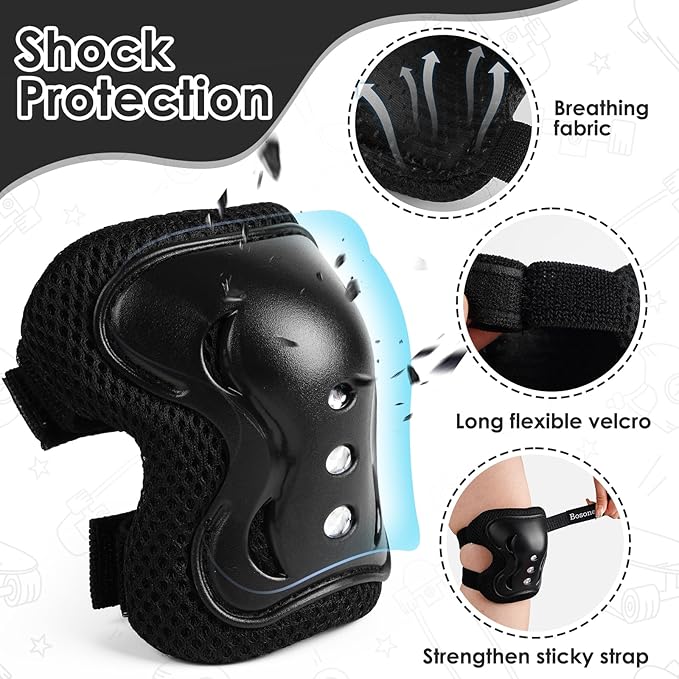 Inline Skating Protective Pads for Kids – Knee, Elbow, and Wrist Protection