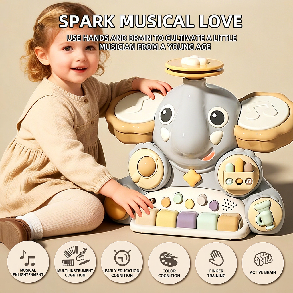 Kids keyboard musical instrument toy for exploring sounds and rhythm