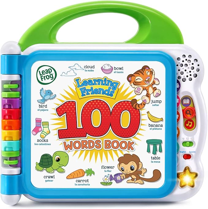 Kids learning book with animals and food words educational toy