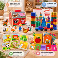 Kids learning toy collection with four hands-on play activities