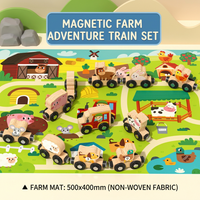 kids magnetic train building block toy for early learning