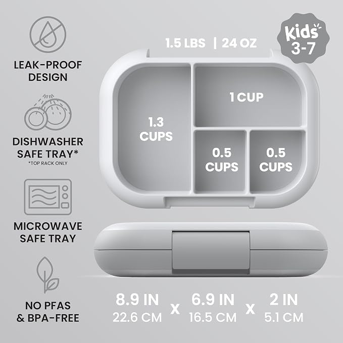 Multi-section lunch box for separating different foods