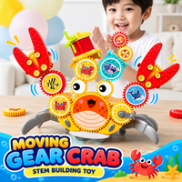 Kids mechanical building blocks showing the gear components included in the set.