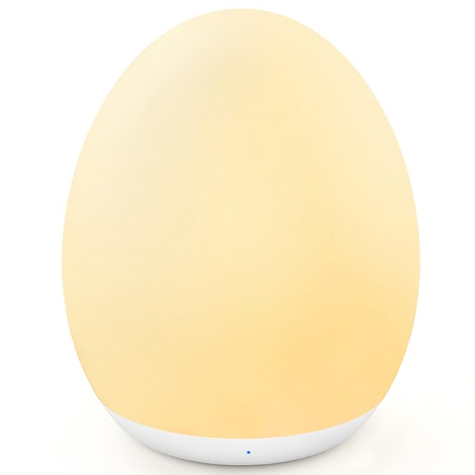 kids night light silicone egg lamp with soft glow for nursery
