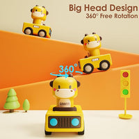 kids press and go vehicle toy set for boys and girls