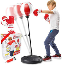 Kids punching bag with stand boxing set