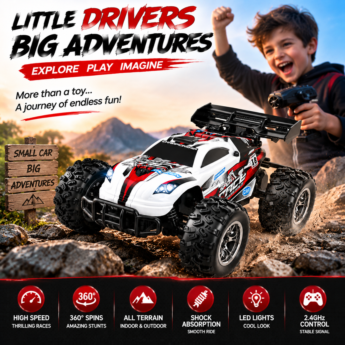 Kids RC car toy with remote control