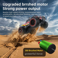 Kids RC off-road car with four-wheel design for outdoor play