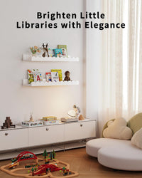 Floating Shelves for Kids Room Wall Storage and Book Organization