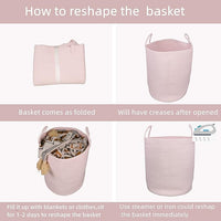 kids room toy storage basket made of cotton rope material