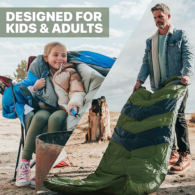 Sleeping Bag for Kids Age 10 to 12 Camping and Sleepovers
