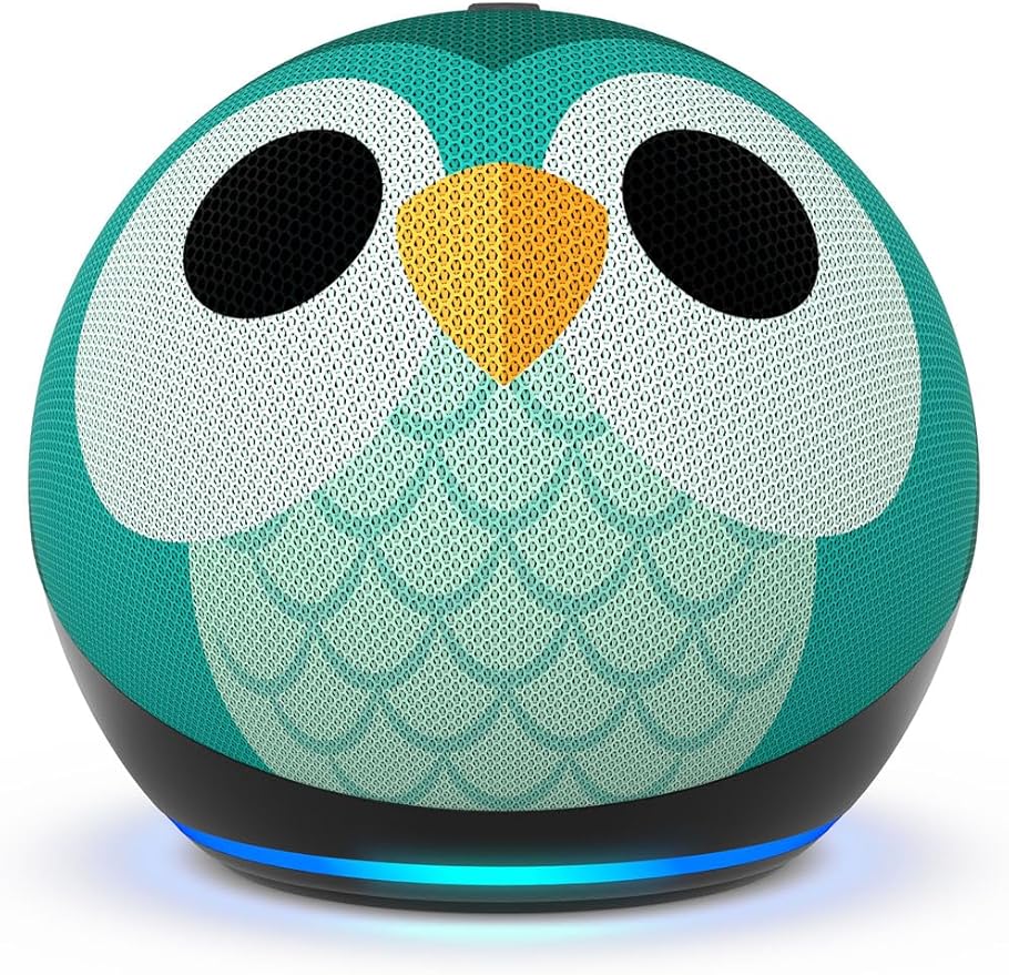 Kids Smart Speaker Owl Design Front View Voice Assistant