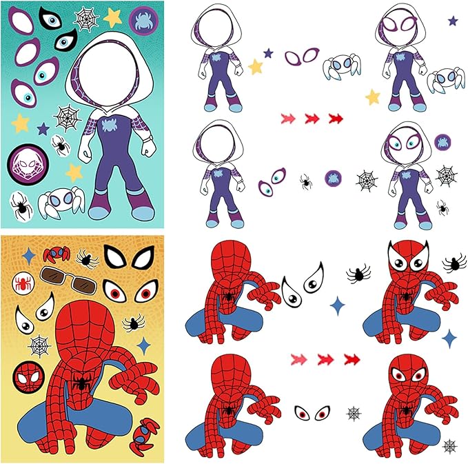 Kids sticker set for crafts party activities and school projects